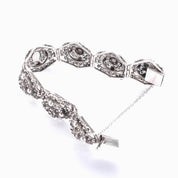 800 Silver Peruzzi Art Deco Filigree Floral Bracelet