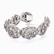 800 Silver Peruzzi Art Deco Filigree Floral Bracelet
