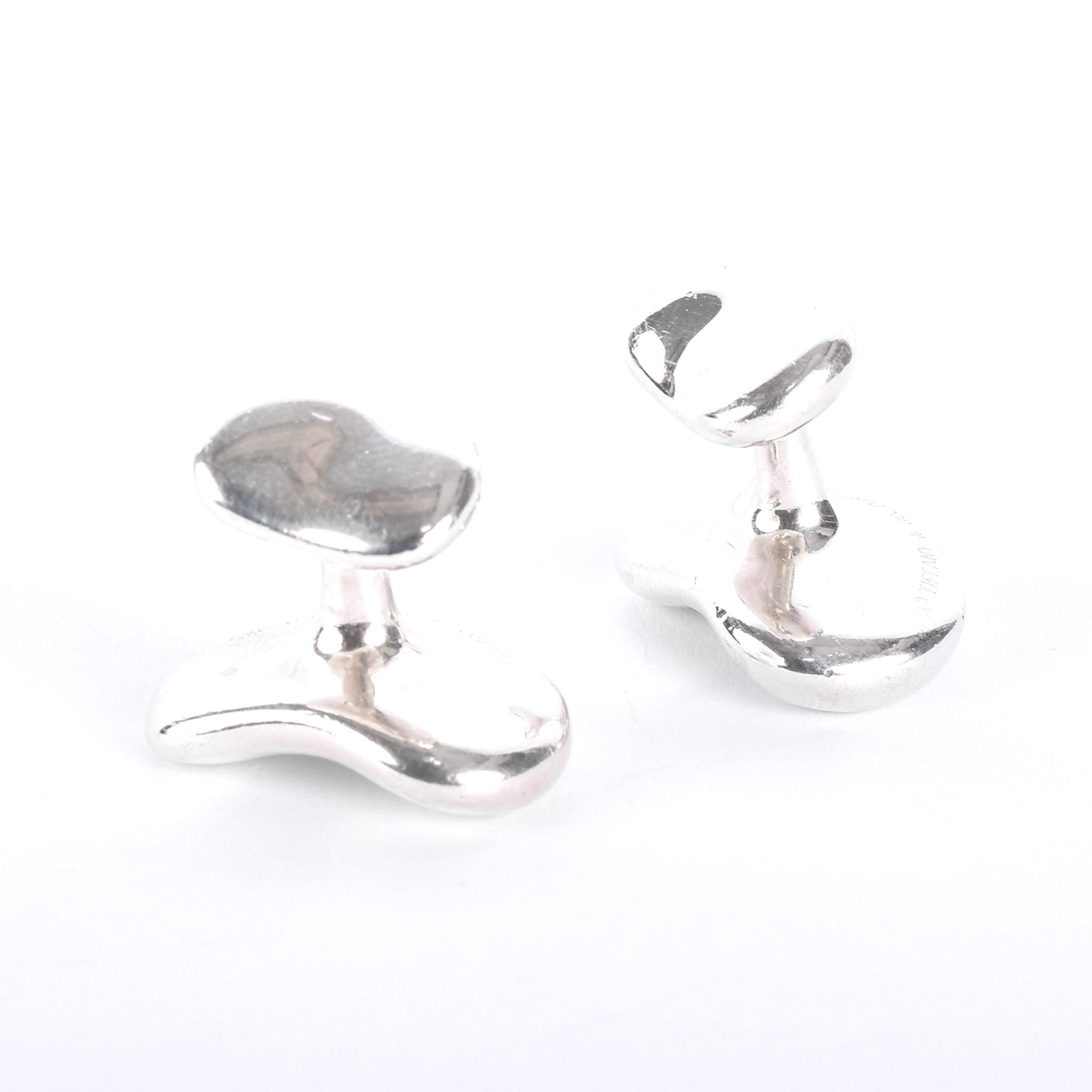 Tiffany & Co. Elsa Peretti Sterling Silver Bean Cufflinks