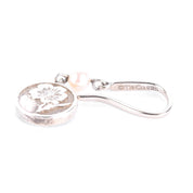 Tiffany & Co. Sterling Silver Pearl Nature Rose Drop Earrings