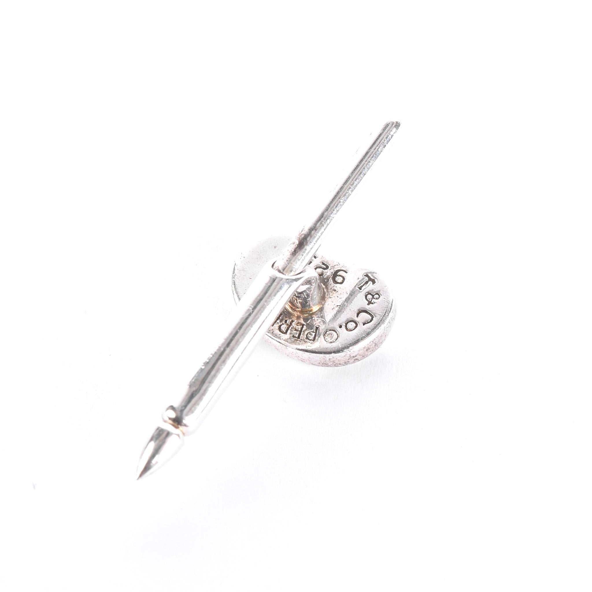 Tiffany & Co. Elsa Peretti Sterling Silver Bean Shirt Studs Set