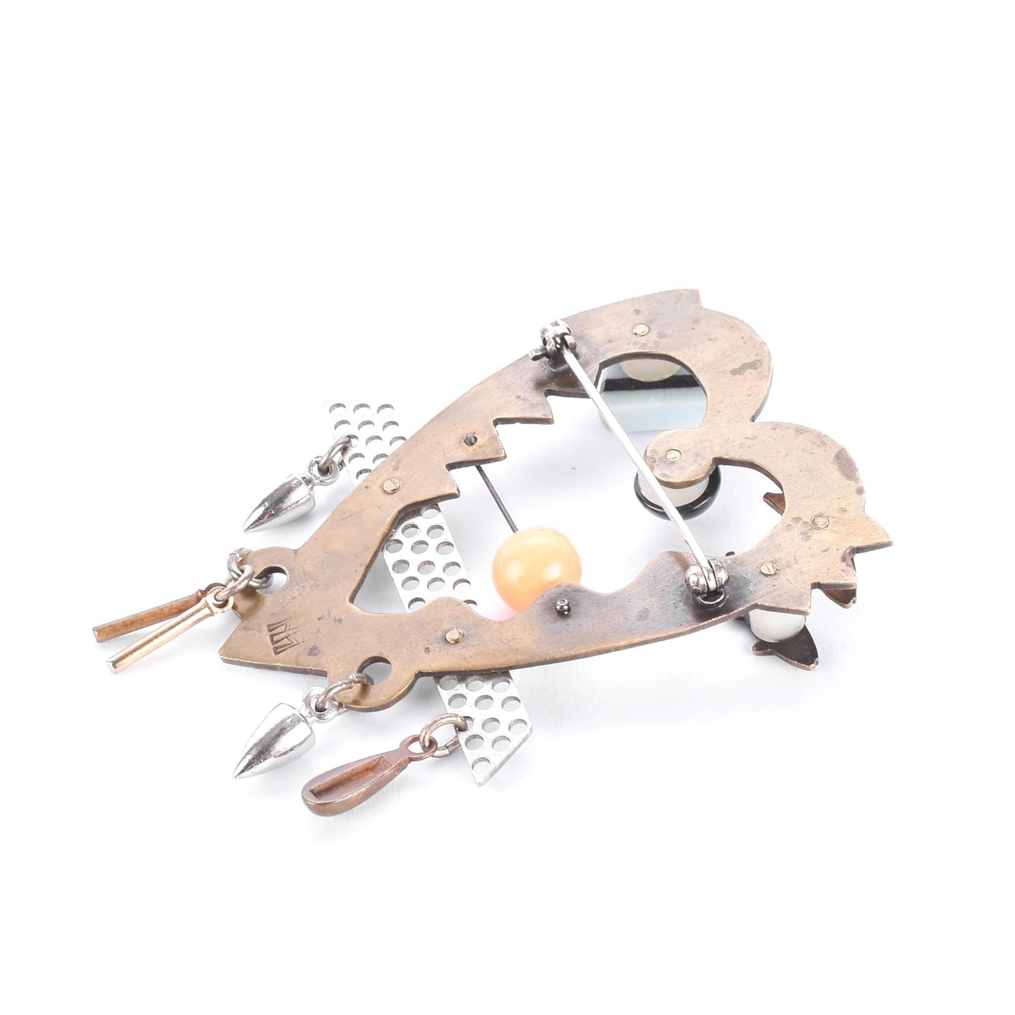 Thomas Mann Techno Romantic Heart Brooch