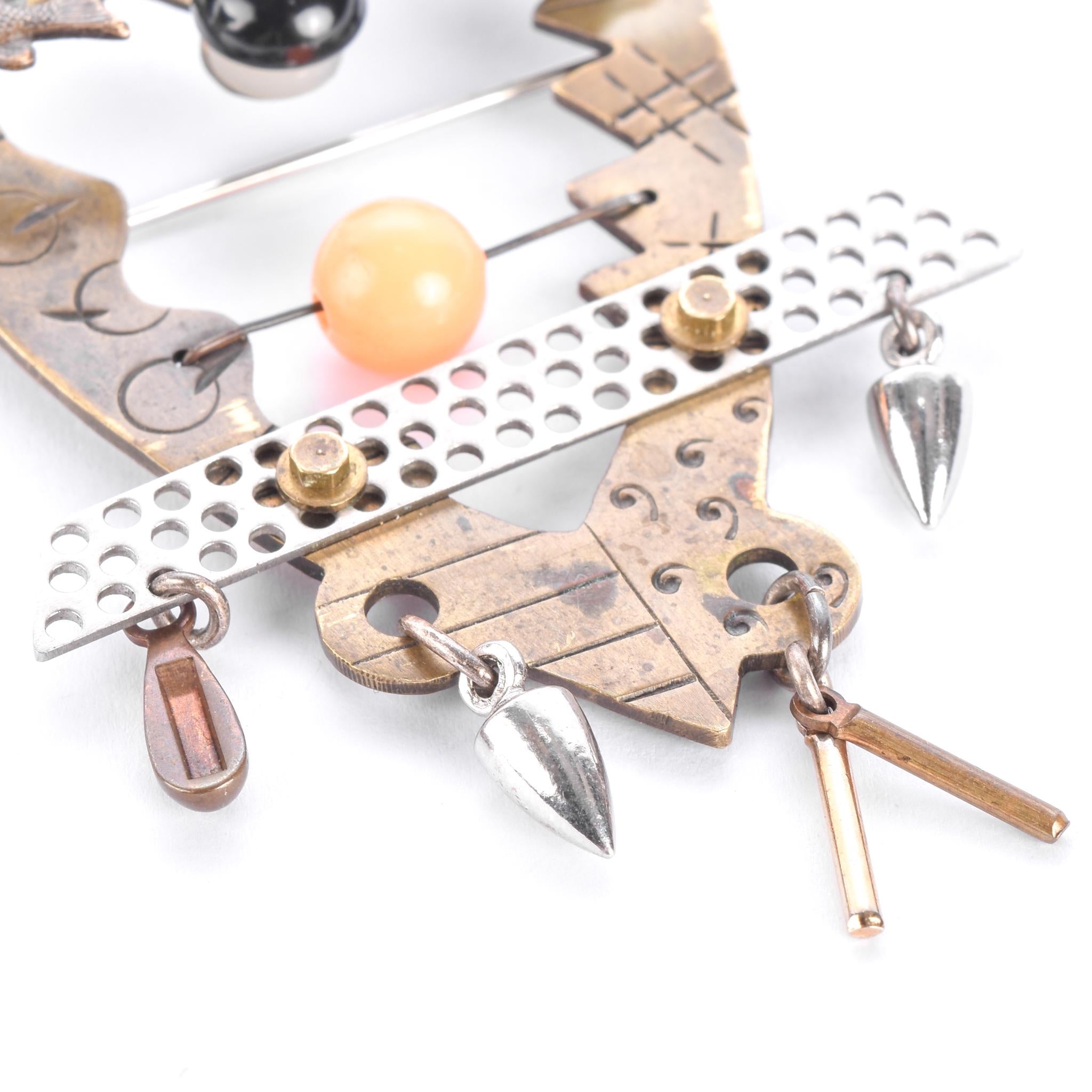 Thomas Mann Techno Romantic Heart Brooch