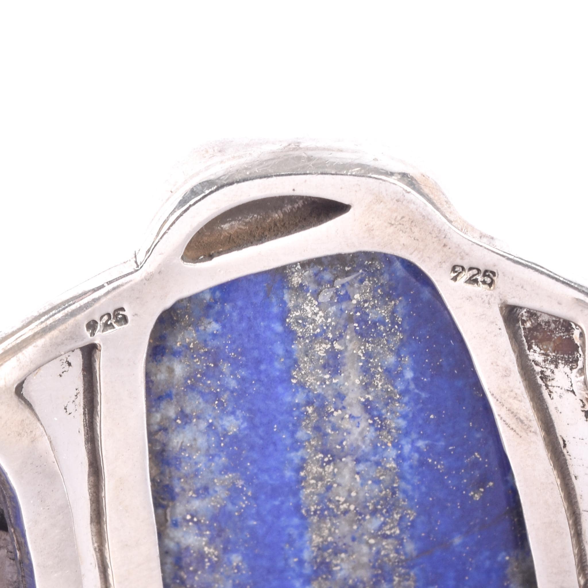 Massive Sterling Silver & Lapis Lazuli Cuff Bracelet