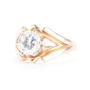 14K Gold Solitaire 1.08 CT Natural Diamond Engagement Ring