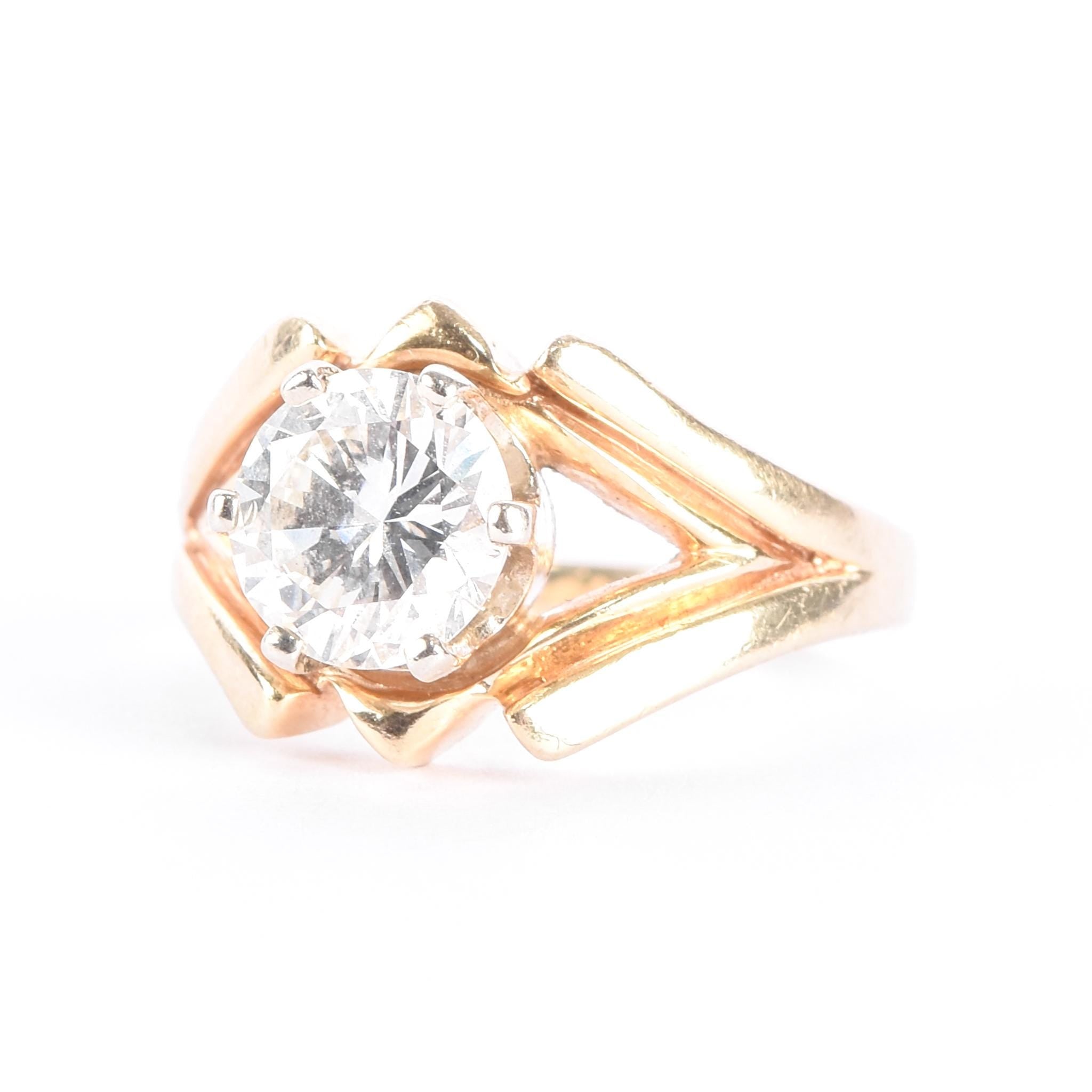 14K Gold Solitaire 1.08 CT Natural Diamond Engagement Ring