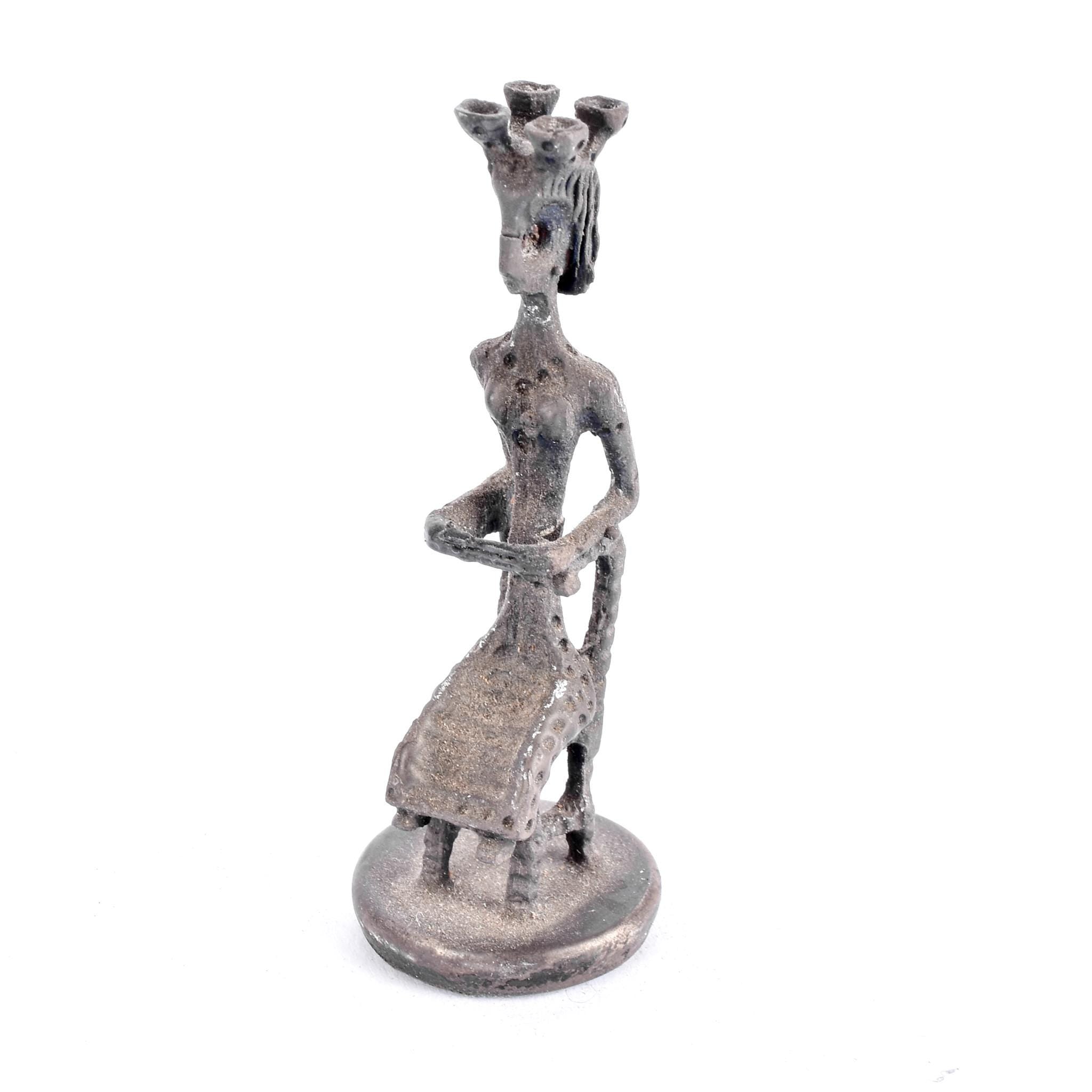 1955 Aharon Bezalel Modernist Sculptural Silver Chess Set in Original Box