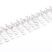 Sterling Silver Unique Swirl-Link Collar Necklace