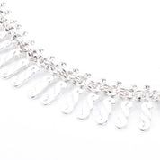 Sterling Silver Unique Swirl-Link Collar Necklace