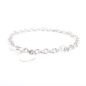 Tiffany & Co. Sterling Silver Heart Tag Toggle Clasp Necklace