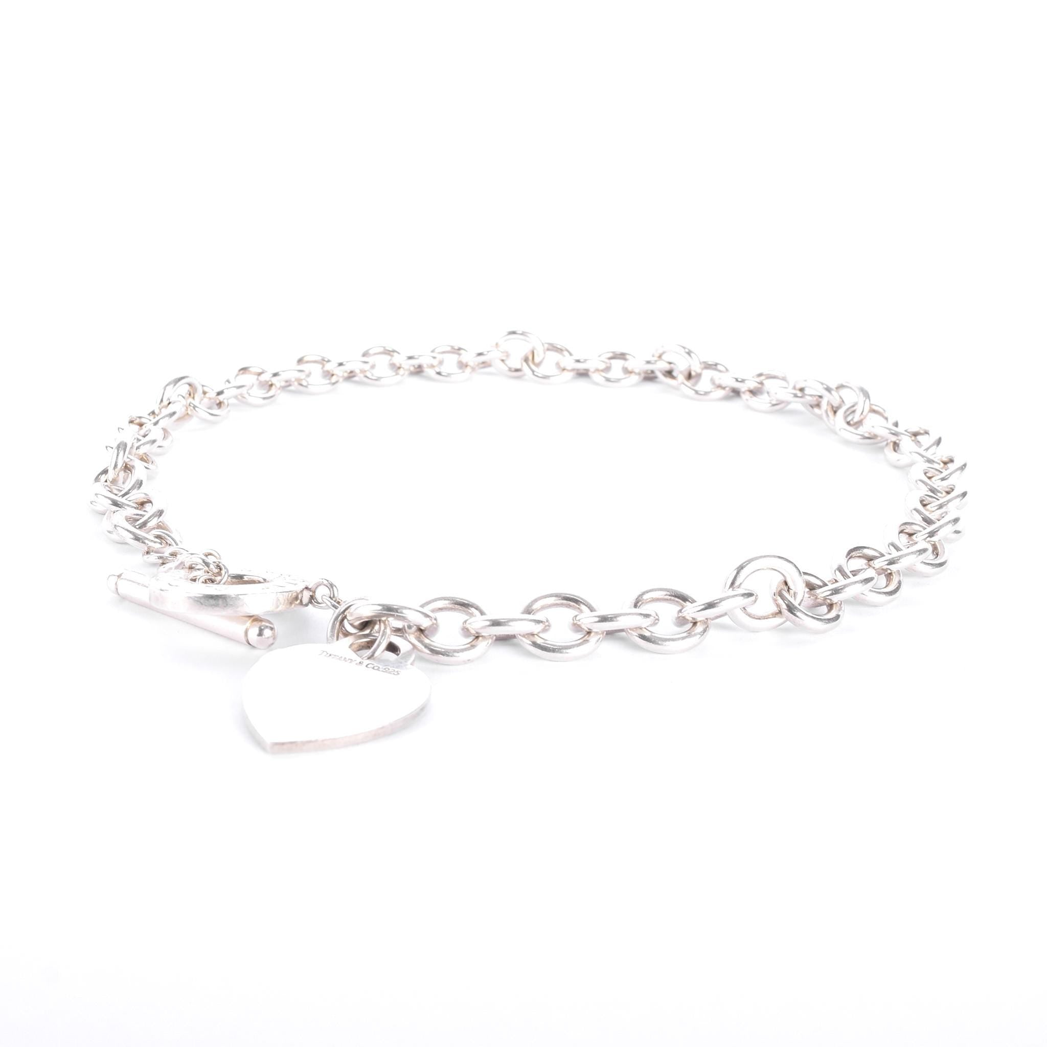 Tiffany & Co. Sterling Silver Heart Tag Toggle Clasp Necklace