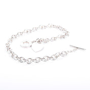 Tiffany & Co. Sterling Silver Heart Tag Toggle Clasp Necklace