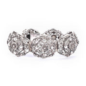 800 Silver Peruzzi Art Deco Filigree Floral Bracelet