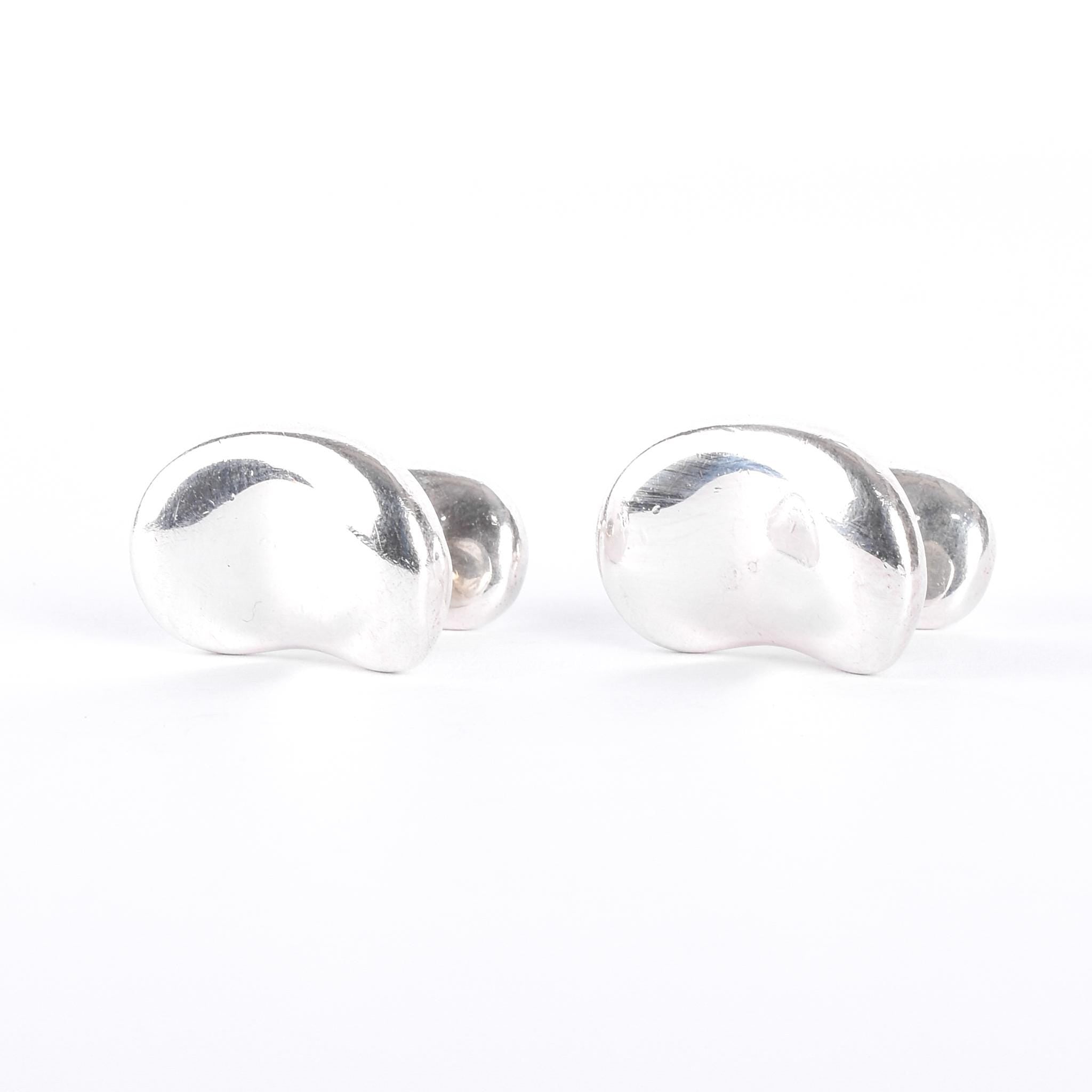 Tiffany & Co. Elsa Peretti Sterling Silver Bean Cufflinks