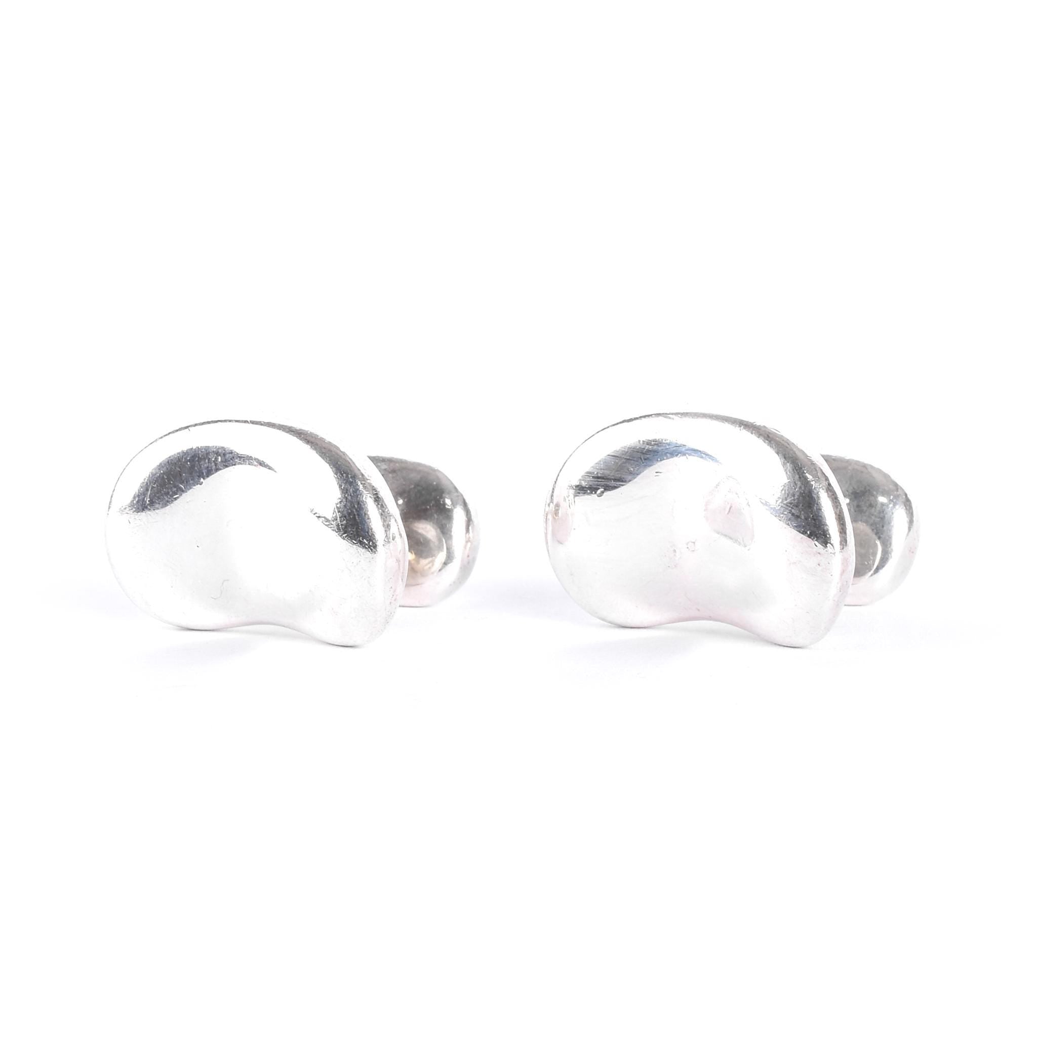 Tiffany & Co. Elsa Peretti Sterling Silver Bean Cufflinks