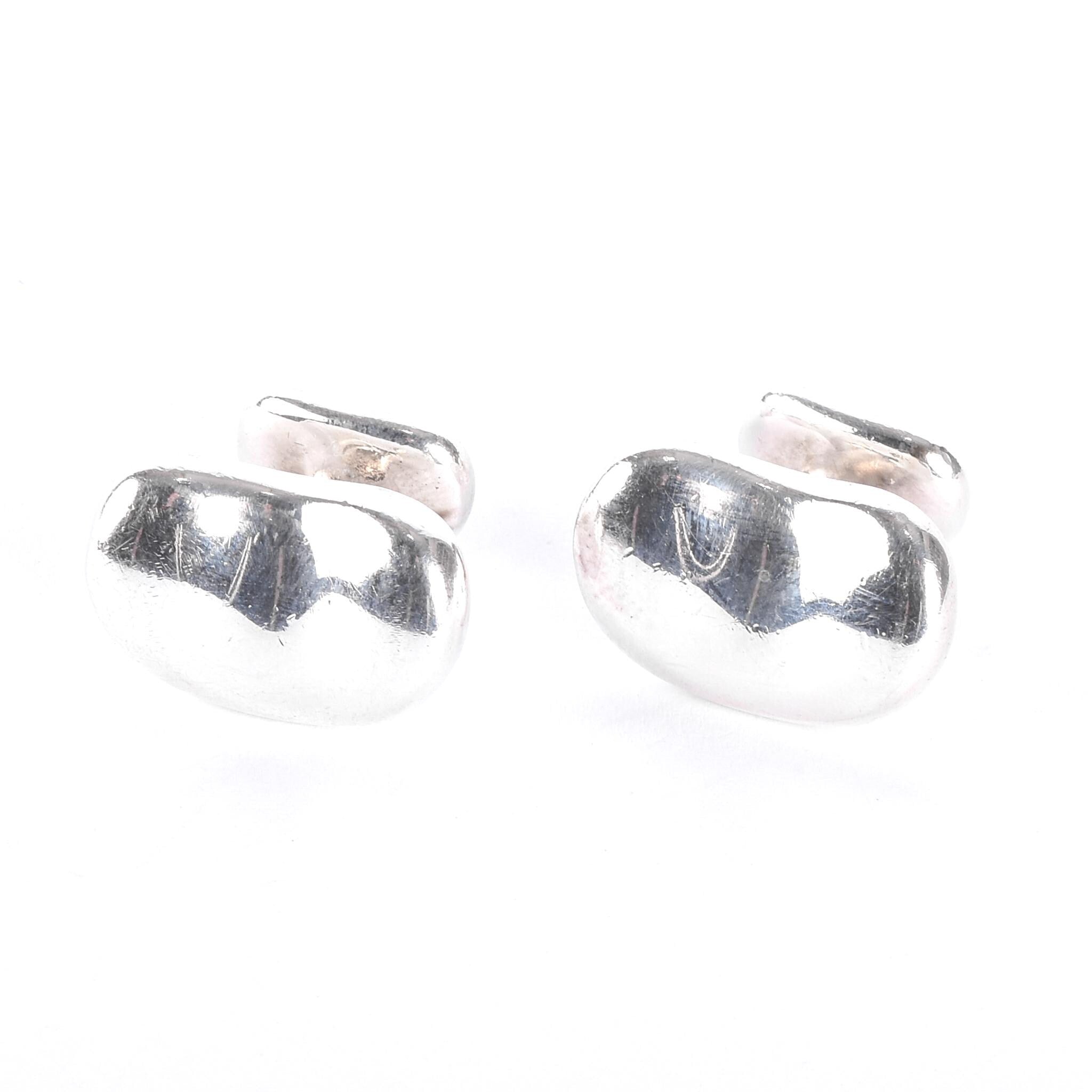 Tiffany & Co. Elsa Peretti Sterling Silver Bean Cufflinks