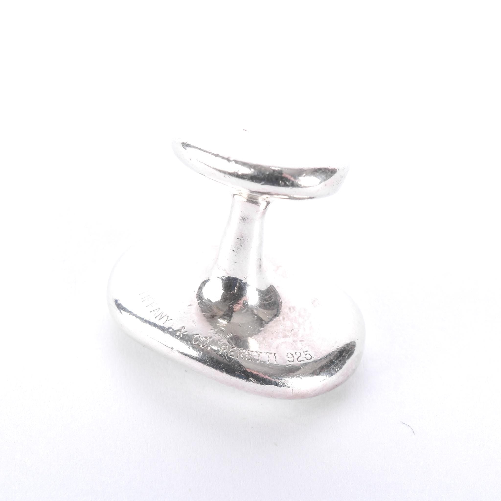 Tiffany & Co. Elsa Peretti Sterling Silver Bean Cufflinks