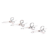 Tiffany & Co. Elsa Peretti Sterling Silver Bean Shirt Studs Set