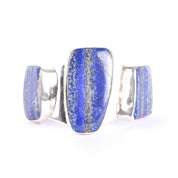 Massive Sterling Silver & Lapis Lazuli Cuff Bracelet
