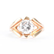 14K Gold Solitaire 1.08 CT Natural Diamond Engagement Ring