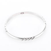 Sterling Silver Kalo Arts & Crafts Hand-Wrought Bangle Bracelet