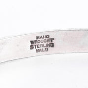 Sterling Silver Kalo Arts & Crafts Hand-Wrought Bangle Bracelet