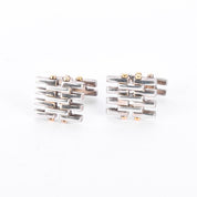 Tiffany & Co. 18K Gold and Sterling Silver Gatelink Cuff Links