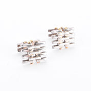 Tiffany & Co. 18K Gold and Sterling Silver Gatelink Cuff Links