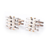 Tiffany & Co. 18K Gold and Sterling Silver Gatelink Cuff Links