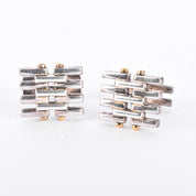 Tiffany & Co. 18K Gold and Sterling Silver Gatelink Cuff Links
