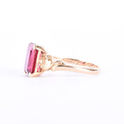 1960's 14K Gold Emerald Cut Ruby Ring