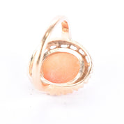 10K Gold Shell Carved Cameo Ring