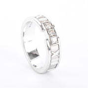 1995 Tiffany & Co. 18K Gold and Diamond Atlas Ring