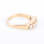 18K Gold Natural Diamond Five Stone Band