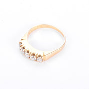18K Gold Natural Diamond Five Stone Band