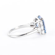 Platinum Natural Diamond & Spinel Cocktail Ring