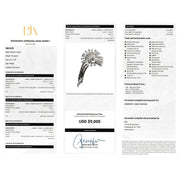 Platinum 3.70 TCW Natural Diamond Art Deco Ribbon Spray Pendant/Brooch