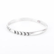 Sterling Silver Kalo Arts & Crafts Hand-Wrought Bangle Bracelet