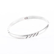 Sterling Silver Kalo Arts & Crafts Hand-Wrought Bangle Bracelet