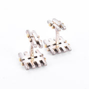 Tiffany & Co. 18K Gold and Sterling Silver Gatelink Cuff Links