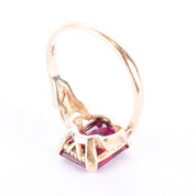 1960's 14K Gold Emerald Cut Ruby Ring
