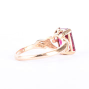 1960's 14K Gold Emerald Cut Ruby Ring