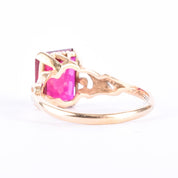 1960's 14K Gold Emerald Cut Ruby Ring