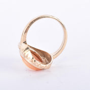 10K Gold Shell Carved Cameo Ring