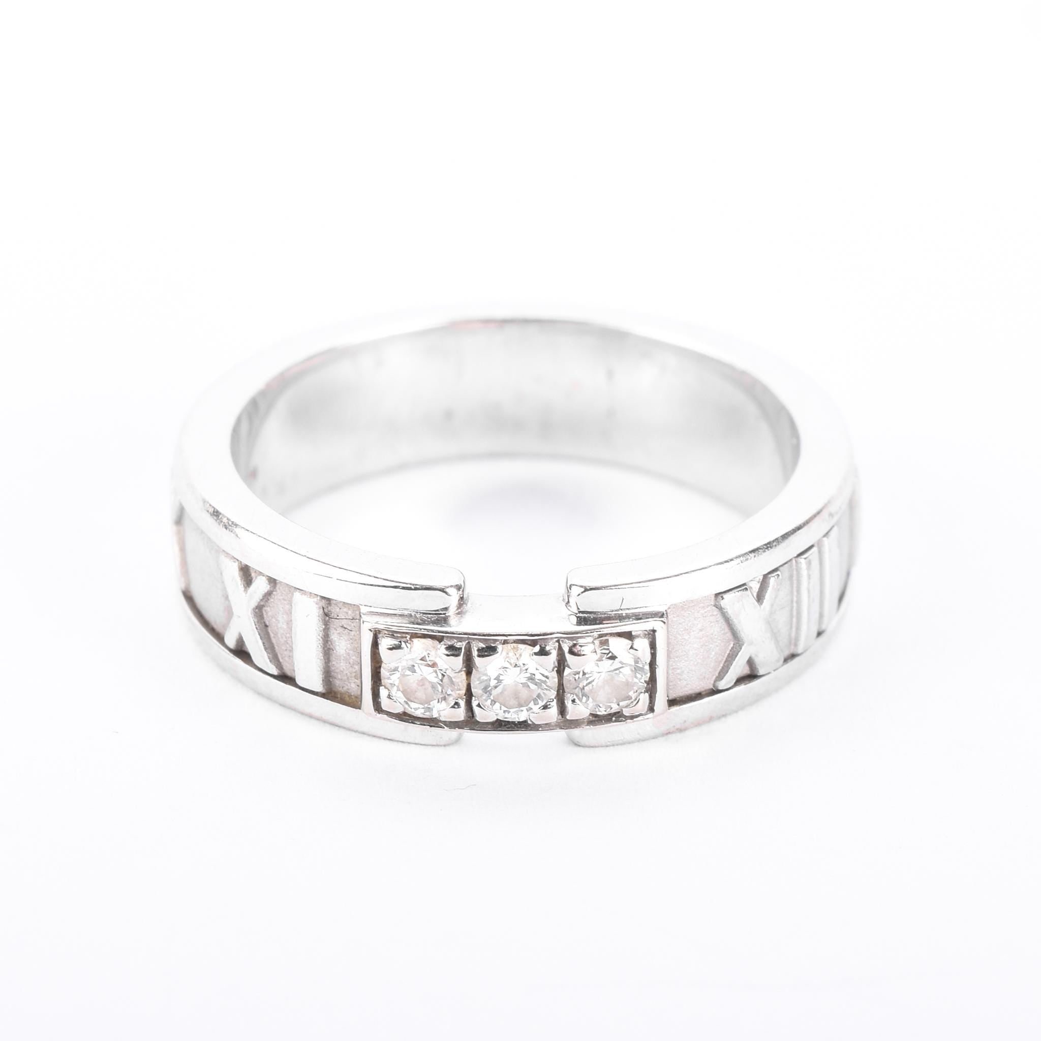 1995 Tiffany & Co. 18K Gold and Diamond Atlas Ring