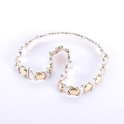 Sterling Silver & Gold Vermeil Italian "Hugs and Kisses" Collar Necklace