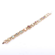 10K Gold Multi-Gemstone Slide Charm Bracelet