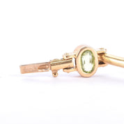14K Gold Multi-Gemstone Station Link Bracelet