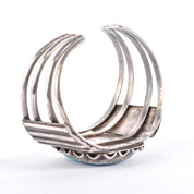 Sterling Silver & Natural Turquoise Navajo Cuff Bracelet,