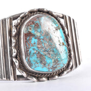 Sterling Silver & Natural Turquoise Navajo Cuff Bracelet,